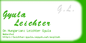 gyula leichter business card